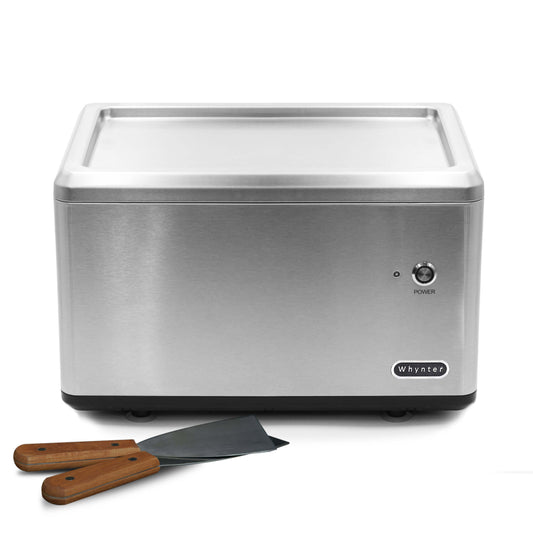 Whynter Ice Cream Makers Whynter ICR-300SS Portable Instant Automatic Compressor Ice Cream Maker Frozen Pan Roller in Stainless Steel