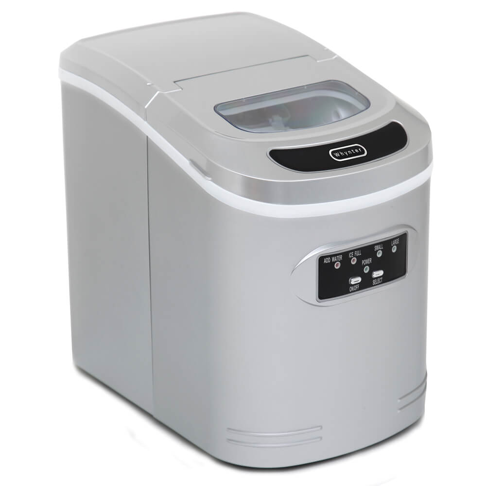 Whynter IMC-491DC Portable 49lb Capacity Stainless Steel with Water  Connection Ice Makers, One Size