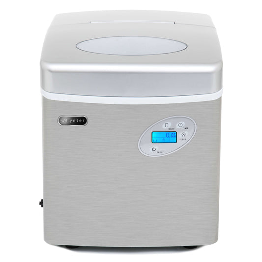 Whynter Ice Makers Whynter IMC-491DC Portable Ice Maker with 49lb Capacity Stainless Steel with Water Connection