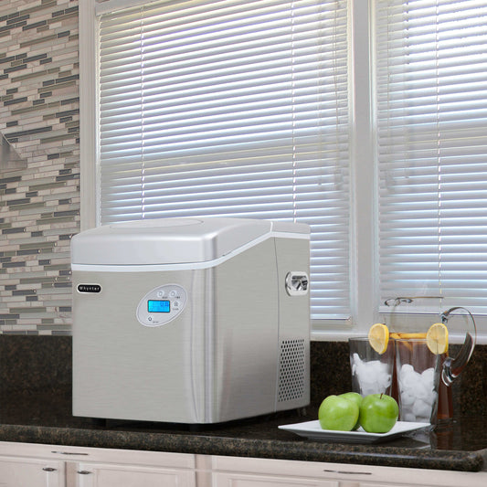 Whynter Ice Makers Whynter IMC-491DC Portable Ice Maker with 49lb Capacity Stainless Steel with Water Connection