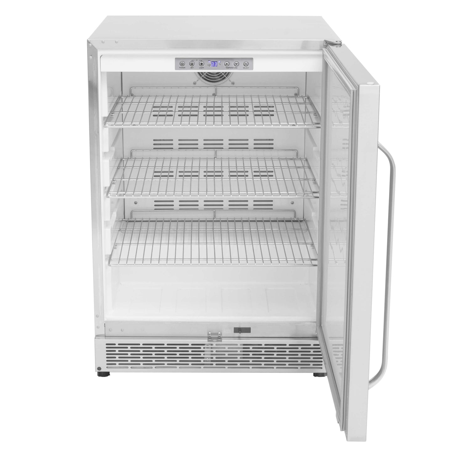 Whynter Refrigerators Whynter BOR-53024-SSW/BOR-53024-SSWa Energy Star 24″ Built-in Outdoor 5.3 cu.ft. Beverage Refrigerator Cooler Full Stainless Steel Exterior with Lock and Optional Caster Wheels