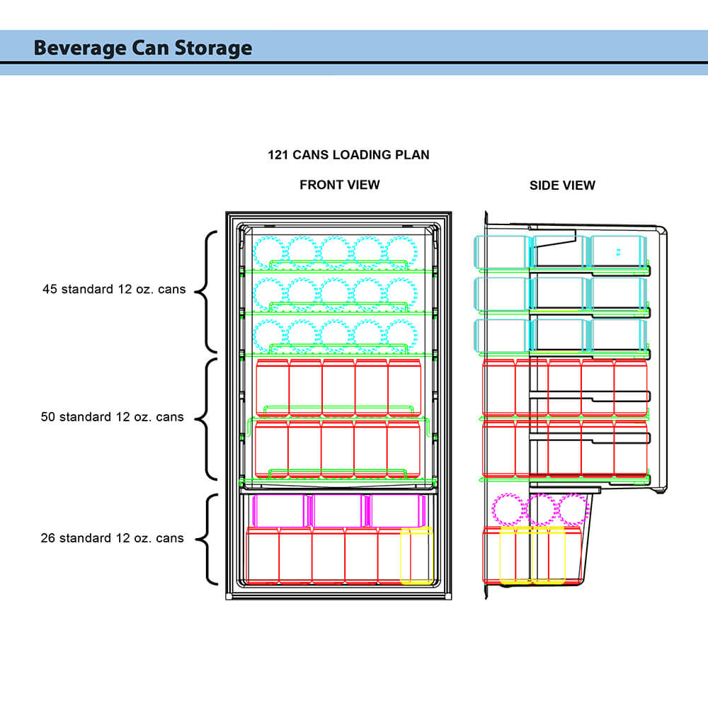 Whynter Refrigerators Whynter BR-1211DS Freestanding 121 Can Beverage Refrigerator with Digital Control and Internal Fan