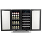 Whynter Refrigerators Whynter BWB-3388FDS/BWB-3388FDSa 30″ Built-In French Door Dual Zone 33 Bottle Wine Refrigerator 88 Can Beverage Center