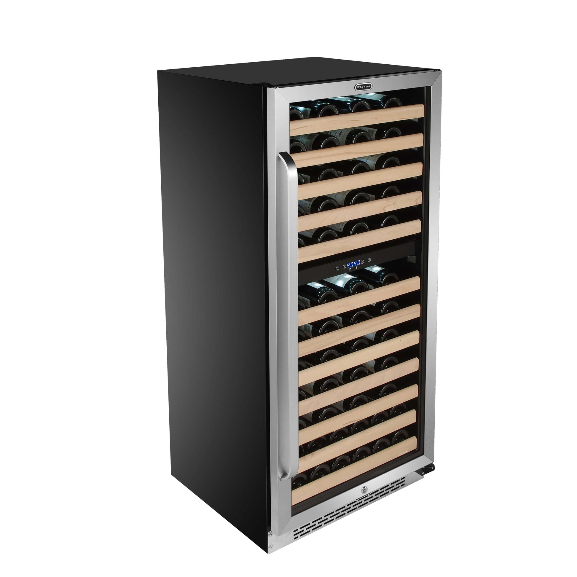 Whynter Wine Refrigerator Whynter BWR-0922DZ/BWR-0922DZa 92 Bottle Built-in Stainless Steel Dual Zone Compressor Wine Refrigerator with Display Rack and LED display