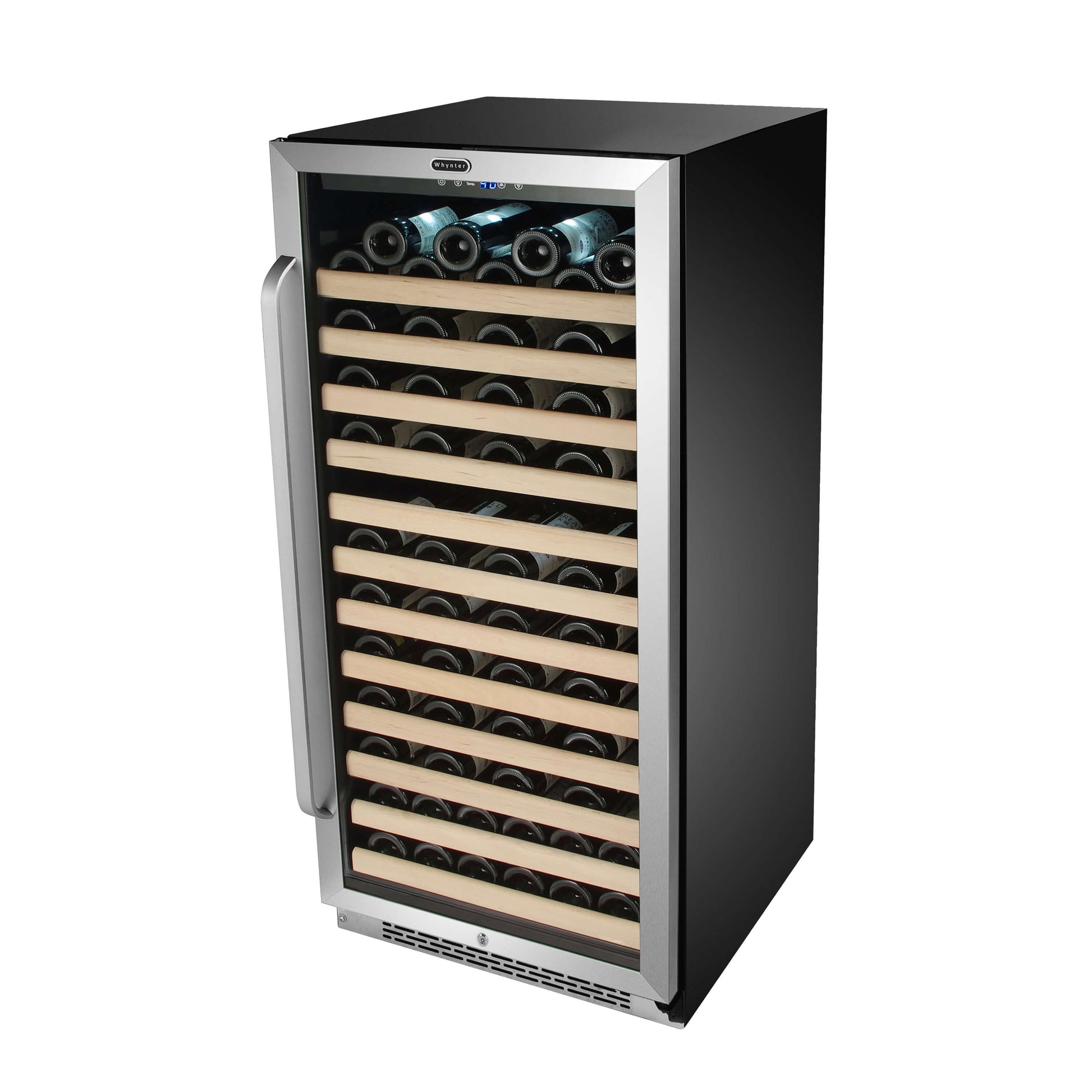Whynter Wine Refrigerator Whynter BWR-1002SD/BWR-1002SDa 100 Bottle Built-in Stainless Steel Compressor Wine Refrigerator with Display Rack and LED display