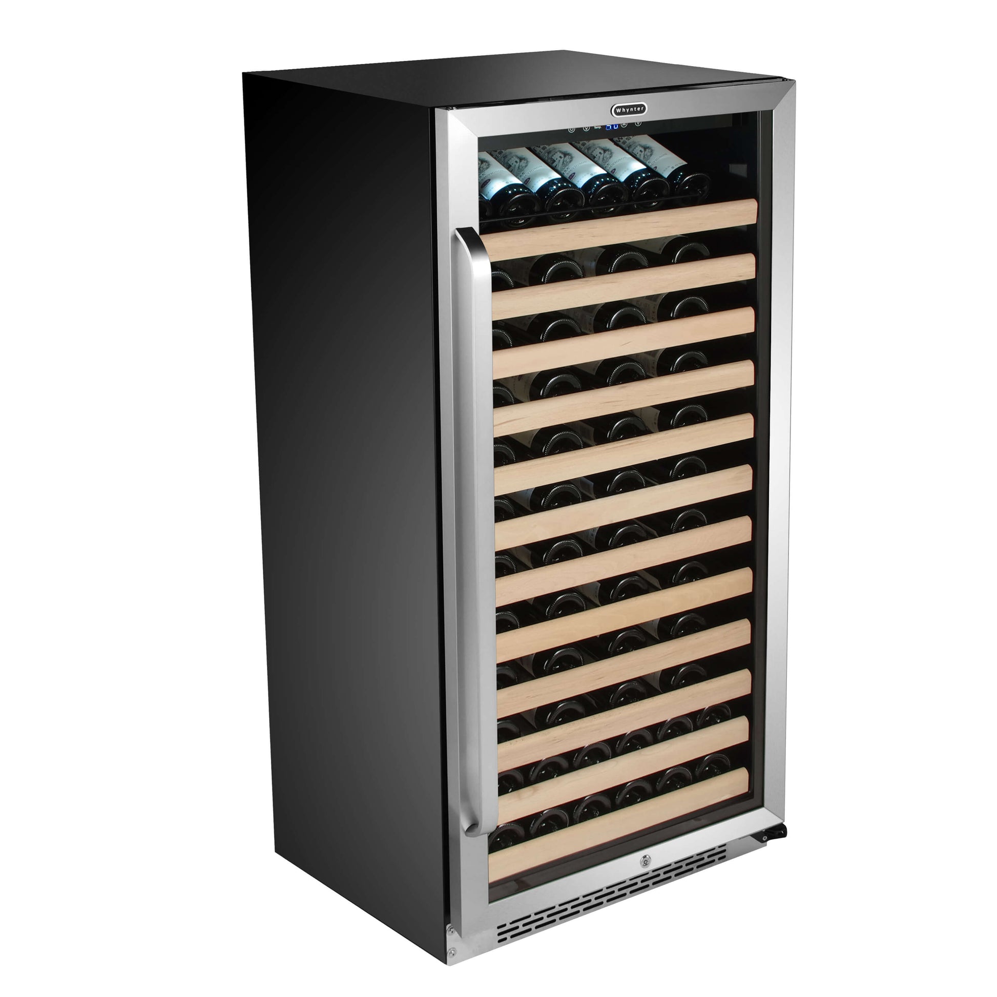 Whynter Wine Refrigerator Whynter BWR-1002SD/BWR-1002SDa 100 Bottle Built-in Stainless Steel Compressor Wine Refrigerator with Display Rack and LED display
