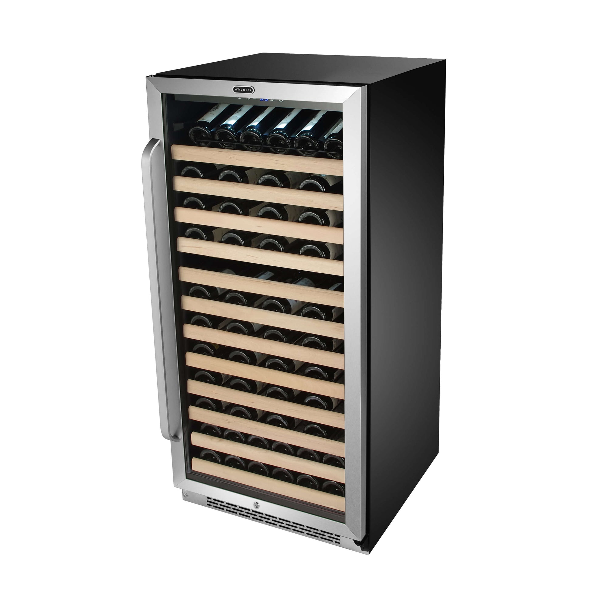 Whynter Wine Refrigerator Whynter BWR-1002SD/BWR-1002SDa 100 Bottle Built-in Stainless Steel Compressor Wine Refrigerator with Display Rack and LED display