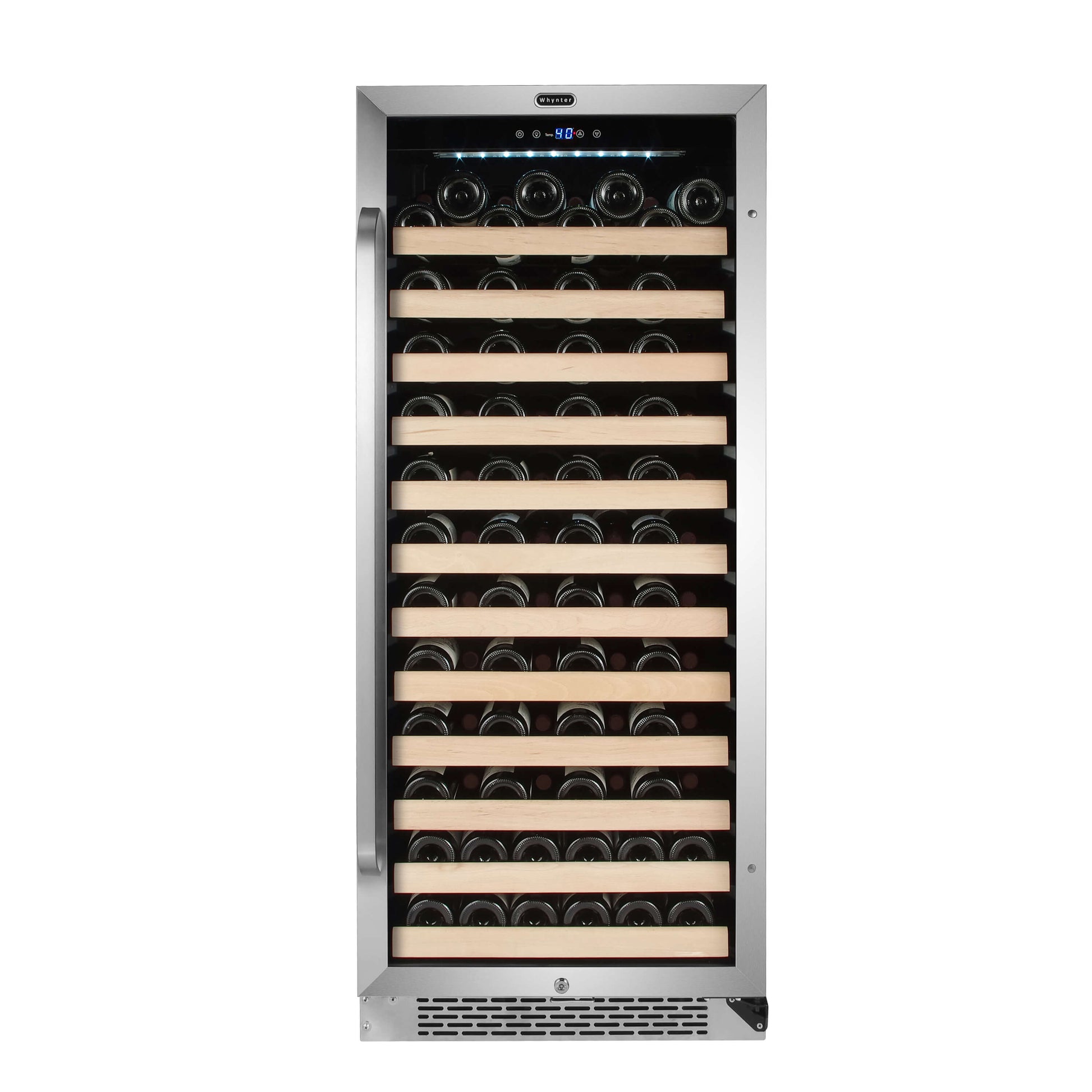 Whynter Wine Refrigerator Whynter BWR-1002SD/BWR-1002SDa 100 Bottle Built-in Stainless Steel Compressor Wine Refrigerator with Display Rack and LED display