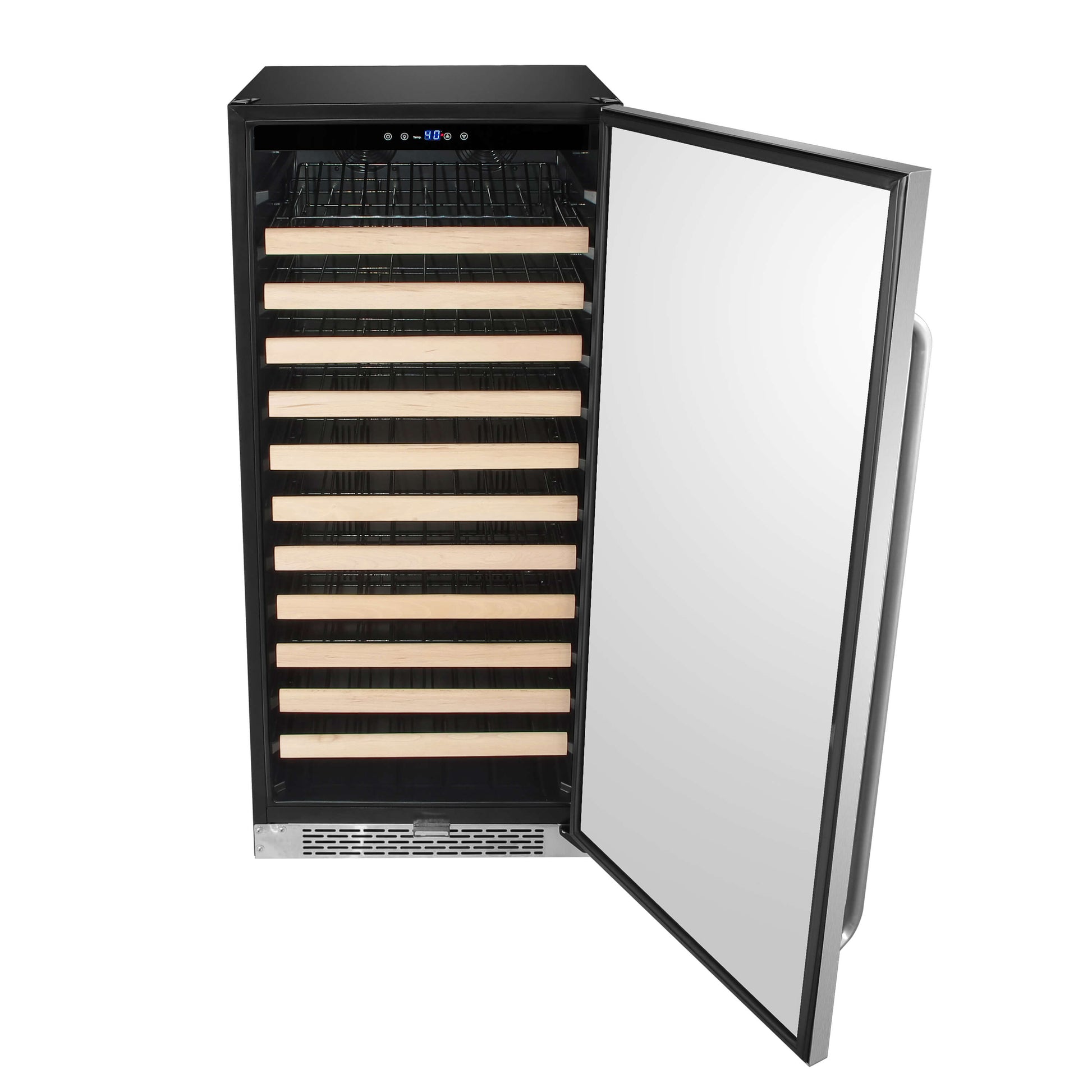 Whynter Wine Refrigerator Whynter BWR-1002SD/BWR-1002SDa 100 Bottle Built-in Stainless Steel Compressor Wine Refrigerator with Display Rack and LED display