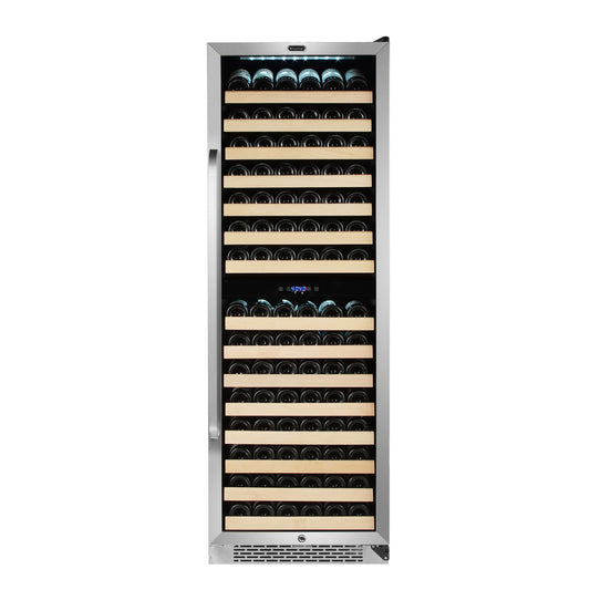 Whynter Wine Refrigerator Whynter BWR-1642DZ/BWR-1642DZa 164 Bottle Built-in Stainless Steel Dual Zone Compressor Wine Refrigerator with Display Rack and LED display