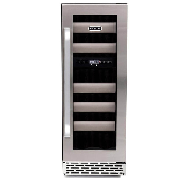 Whynter Wine Refrigerator Whynter BWR-171DS Elite 17 Bottle Seamless Stainless Steel Door Dual Zone Built-in Wine Refrigerator