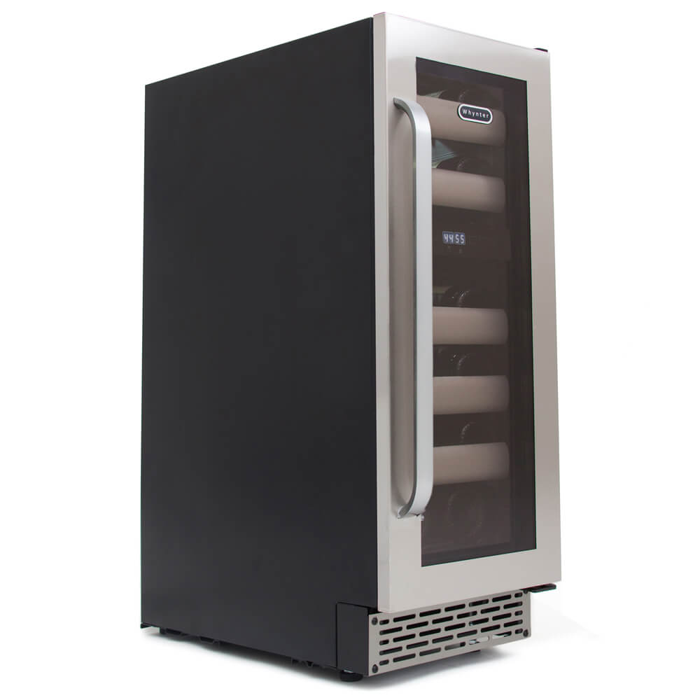 Whynter Wine Refrigerator Whynter BWR-171DS Elite 17 Bottle Seamless Stainless Steel Door Dual Zone Built-in Wine Refrigerator