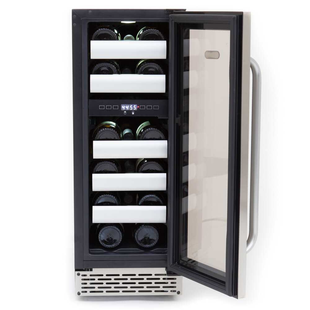 Whynter Wine Refrigerator Whynter BWR-171DS Elite 17 Bottle Seamless Stainless Steel Door Dual Zone Built-in Wine Refrigerator