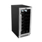 Whynter Wine Refrigerator Whynter BWR-308SB 15 inch Built-In 33 Bottle Undercounter Stainless Steel Wine Refrigerator with Reversible Door, Digital Control, Lock, and Carbon Filter
