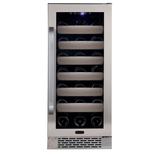 Whynter Wine Refrigerator Whynter BWR-331SL Elite 33 Bottle Seamless Stainless Steel Door Single Zone Built-in Wine Refrigerator