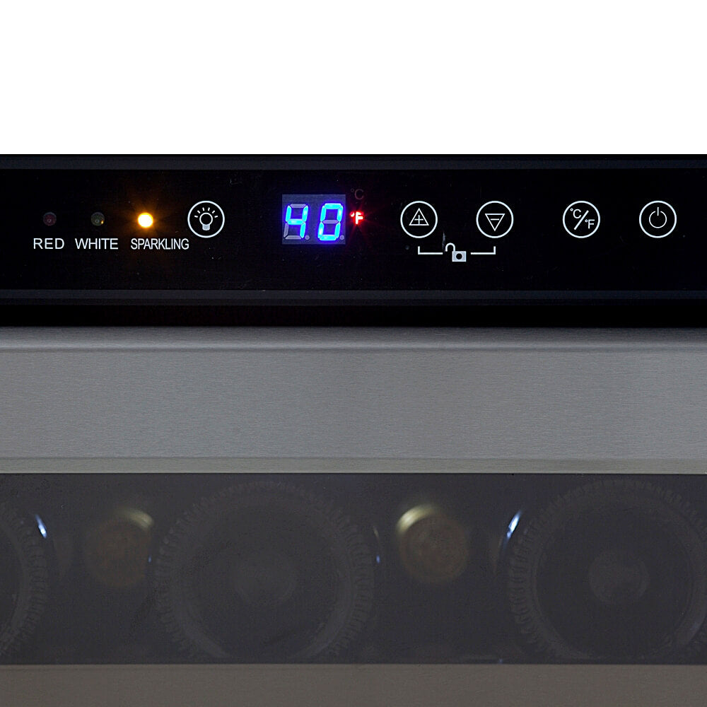 Whynter Wine Refrigerator Whynter BWR-33SD 33 Bottle Built-In Wine Refrigerator