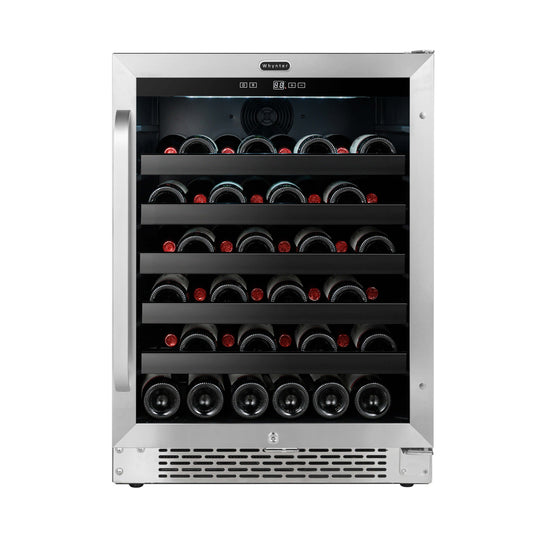 Whynter Wine Refrigerator Whynter BWR-408SB 24 inch Built-In 46 Bottle Undercounter Stainless Steel Wine Refrigerator with Reversible Door, Digital Control, Lock, and Carbon Filter