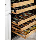 Whynter Wine Refrigerator Whynter BWR-462DZ/BWR-462DZa 46-Bottle Dual Temperature Zone Built-In Wine Refrigerator