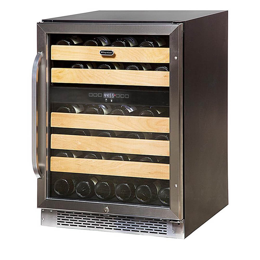 Whynter Wine Refrigerator Whynter BWR-462DZ/BWR-462DZa 46-Bottle Dual Temperature Zone Built-In Wine Refrigerator