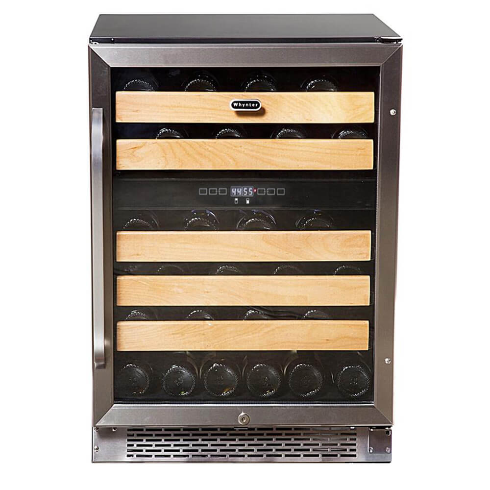 Whynter Wine Refrigerator Whynter BWR-462DZ/BWR-462DZa 46-Bottle Dual Temperature Zone Built-In Wine Refrigerator
