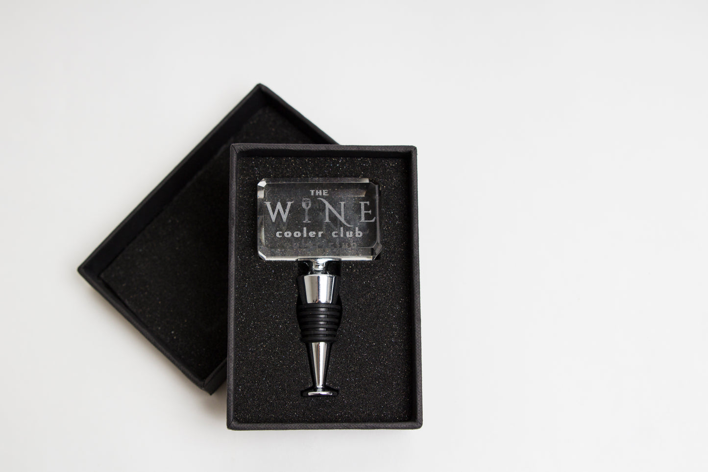 "The Wine Cooler Club" Etched Crystal Wine Stopper-The Wine Cooler Club