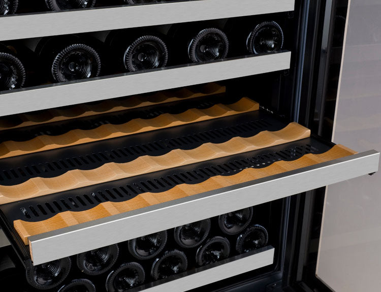 47" Wide FlexCount II Series 56 Bottle/154 Can Dual Zone Stainless Steel Side-by-Side Wine Refrigerator/Beverage Center - BF 3Z-VSWB24-2S20-Wine Coolers-The Wine Cooler Club