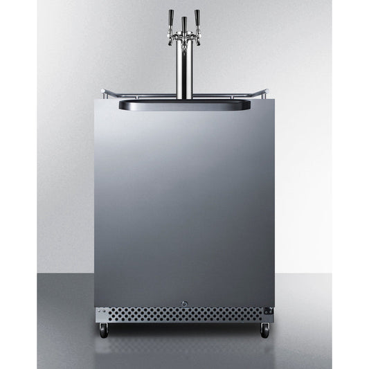 Summit 24" Wide Built-In Outdoor Kegerator SBC696OSTRIPLE-Kegerators-The Wine Cooler Club