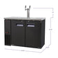 49" Wide Dual Tap Black Commercial Kegerator-Kegerators-The Wine Cooler Club