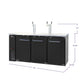 72" Wide Triple Tap Black Commercial Kegerator-Kegerators-The Wine Cooler Club