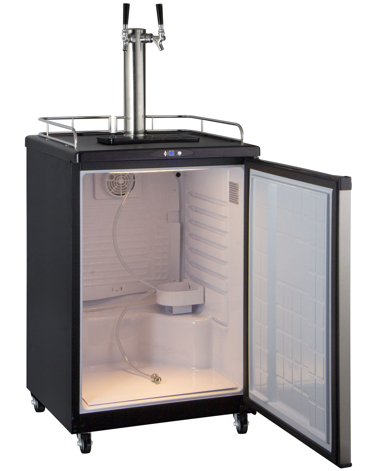 24" Wide Homebrew Dual Tap Stainless Steel Commercial/Residential Kegerator-Kegerators-The Wine Cooler Club