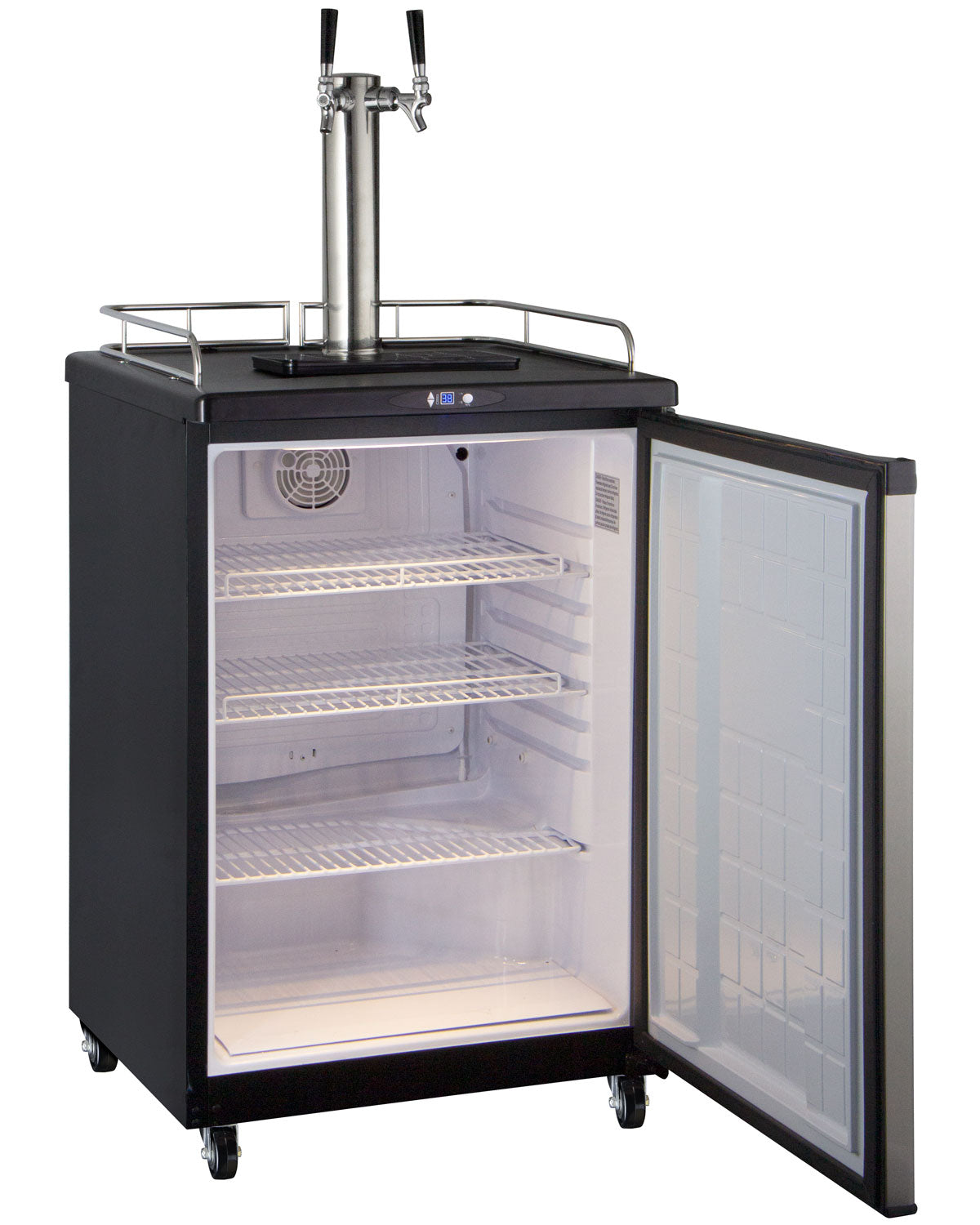 24" Wide Homebrew Dual Tap Stainless Steel Commercial/Residential Kegerator-Kegerators-The Wine Cooler Club