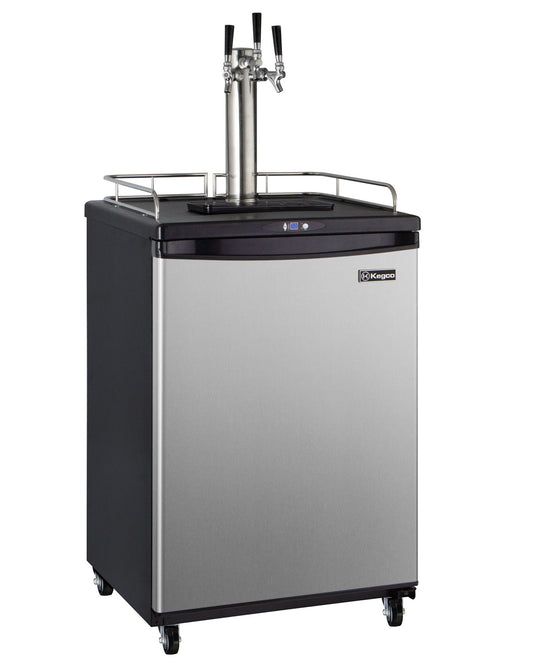 24" Wide Homebrew Triple Tap Stainless Steel Commercial/Residential Kegerator-Kegerators-The Wine Cooler Club