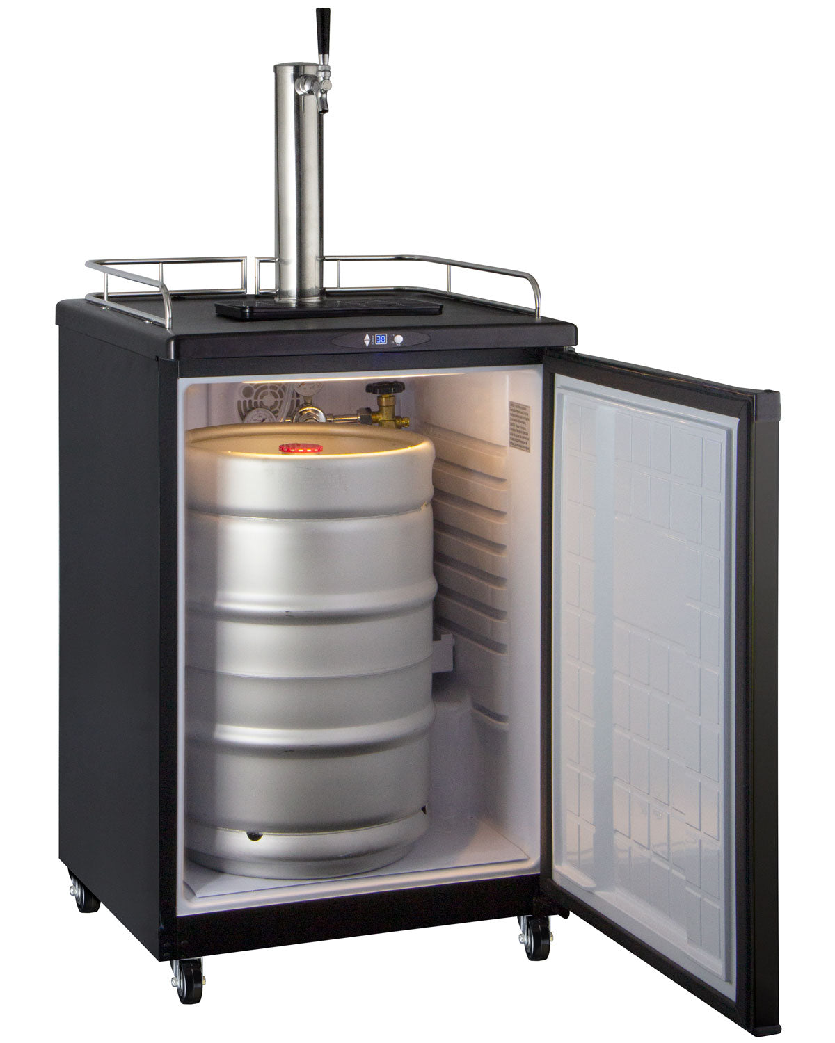 24" Wide Kombucha Single Tap Black Commercial/Residential Kegerator-Kegerators-The Wine Cooler Club