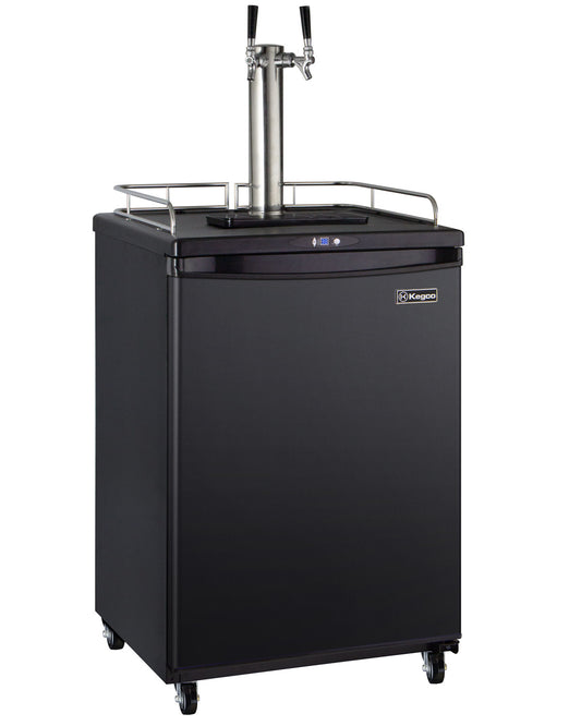 24" Wide Kombucha Dual Tap Black Commercial/Residential Kegerator-Kegerators-The Wine Cooler Club