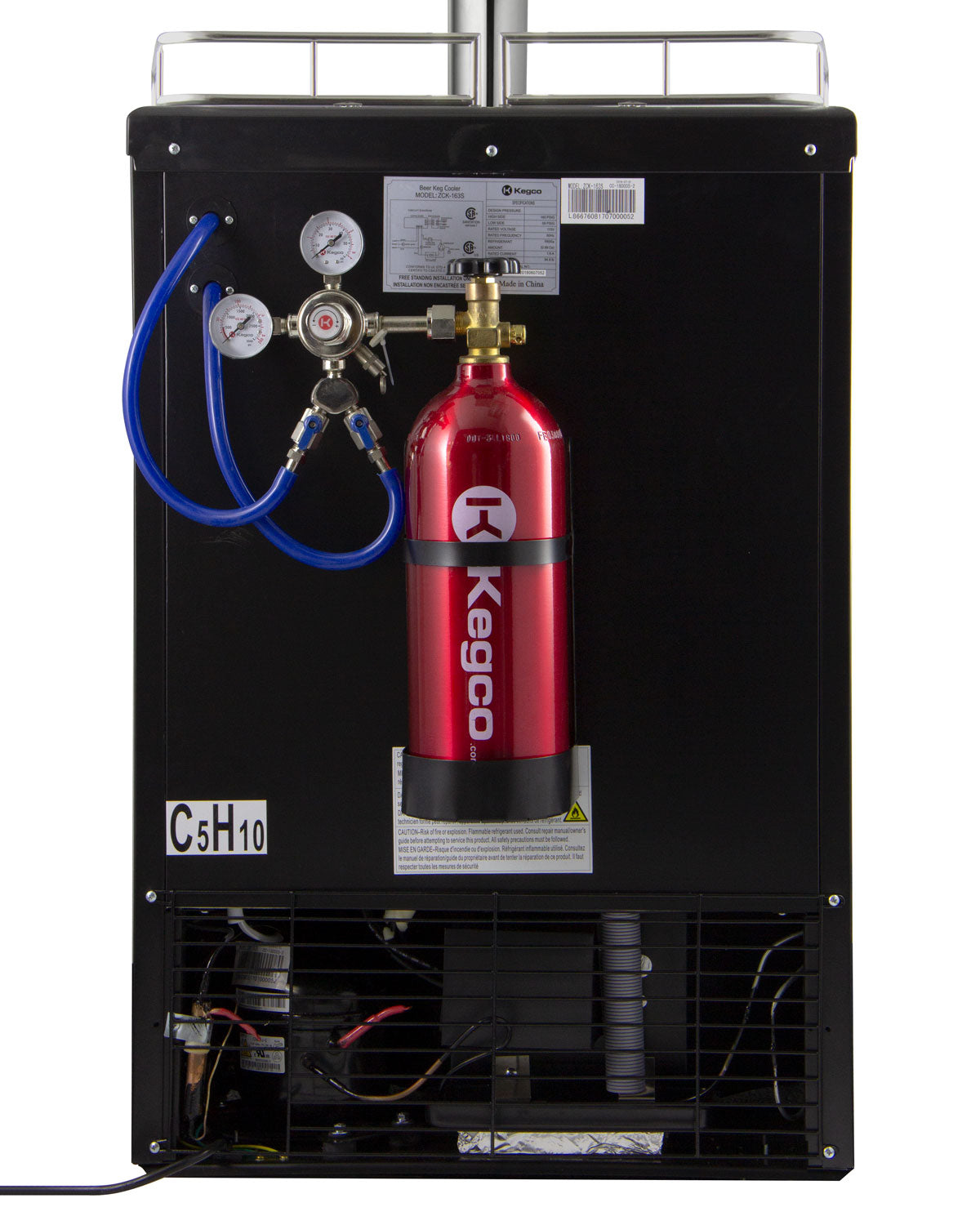 24" Wide Homebrew Dual Tap Stainless Steel Commercial/Residential Kegerator-Kegerators-The Wine Cooler Club