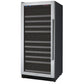 24" Wide FlexCount II Tru-Vino 128 Bottle Single Zone Stainless Steel Left Hinge Wine Refrigerator - AO VSWR128-1SL20, AO VSWR128-1SR20-Wine Coolers-The Wine Cooler Club