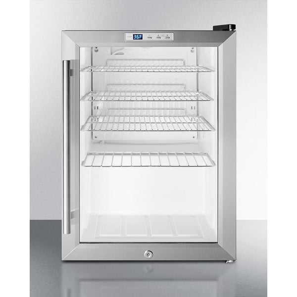 Summit Compact Beverage Center SCR312LCSS-Beverage Centers-The Wine Cooler Club